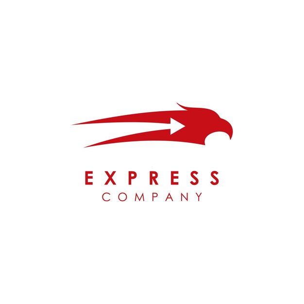 Eagle express logotipo modelo ilustração vetorial design