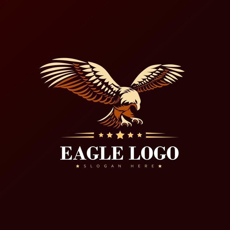 Eagle Logo Pictoral Elegant Luxury Gold