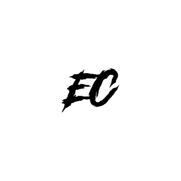 Vetor ec monograma logotipo design letra texto nome símbolo logotipo monocromático alfabeto personagem logotipo simples