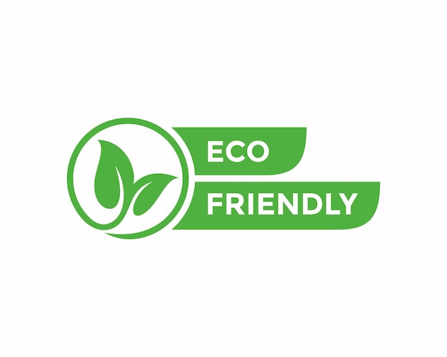 Eco amigável design de logotipo de selo de rótulo de produto natural saudável