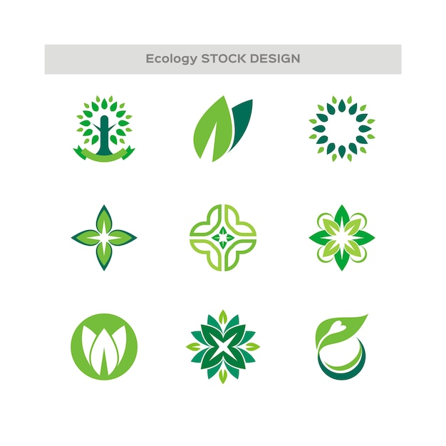 Eco eco logos abstratos