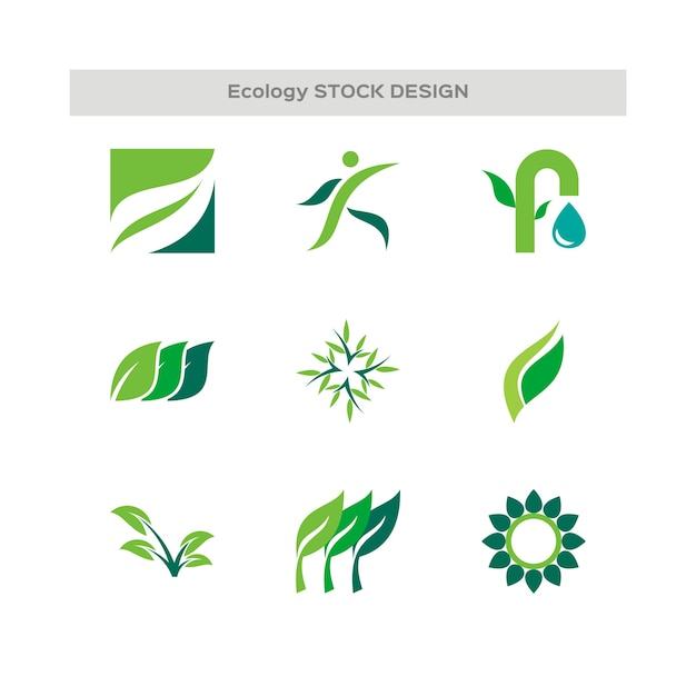 Eco eco logos abstratos