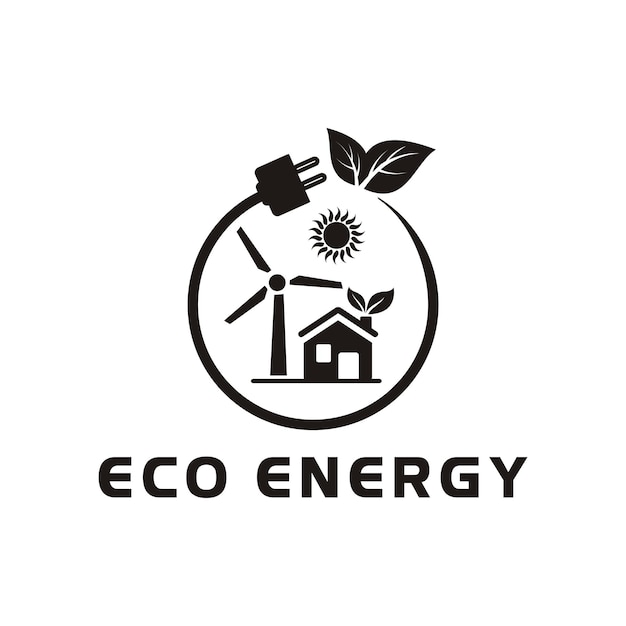 Eco energy flat icons