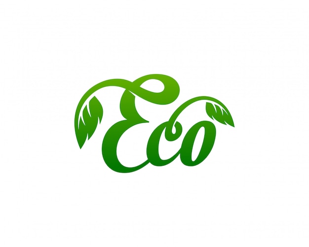 Eco logo template vector ilustração