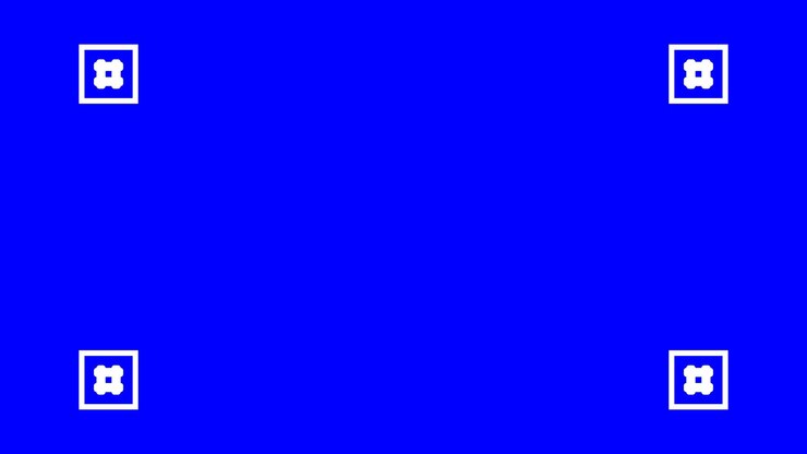 Vetor ecrã azul com marcadores de rastreamento de movimento vfx fota de vídeo em cores chroma key com ponto de rastreamento