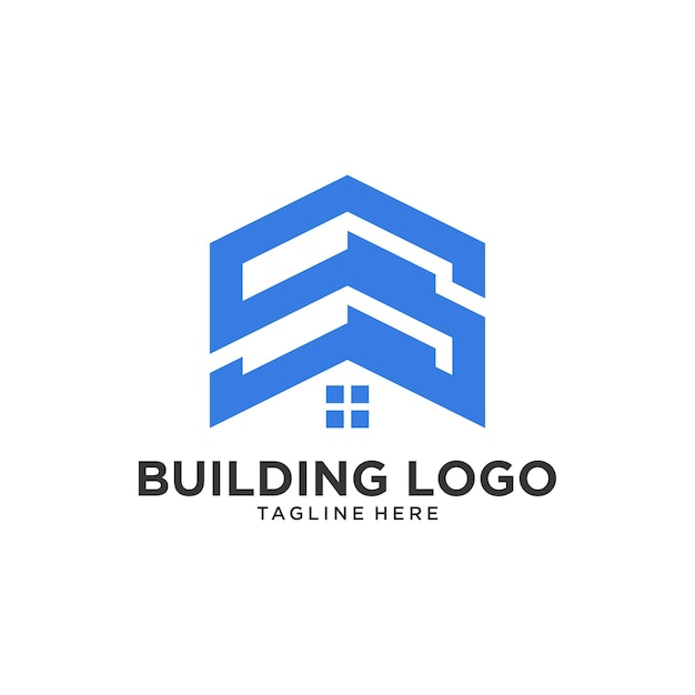 Edifício com design de logotipo da letra s