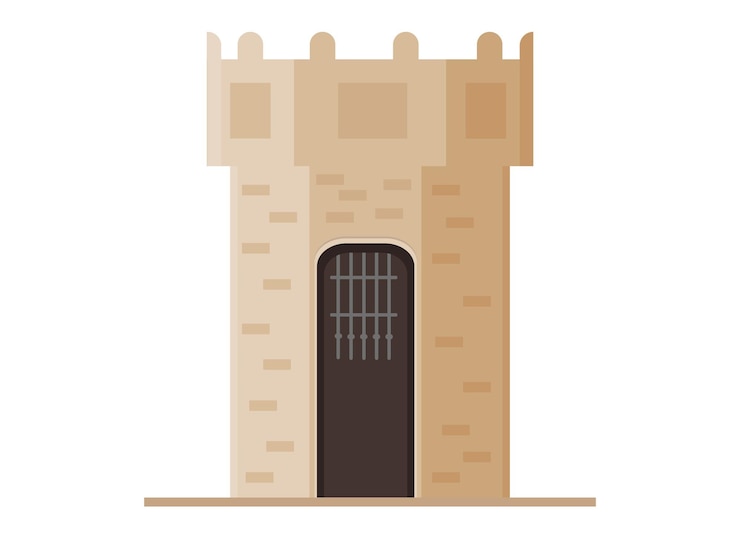 Vetor edifício histórico vetor de arquitetura de castelo
