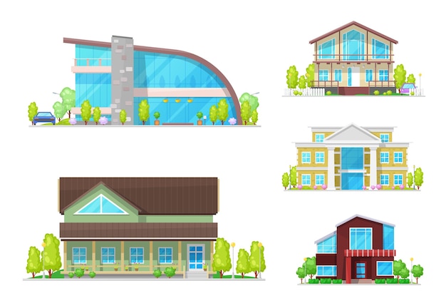 Edifícios de casas ou casas propriedades de cidades e aldeias