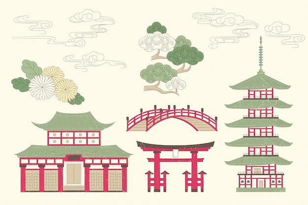 Edifícios e fábricas japoneses