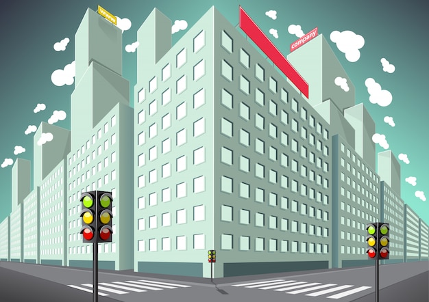 Edifícios na cidade
