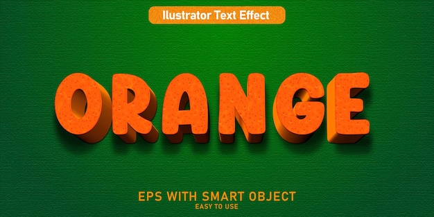 Vetor editar table teks efeito laranja