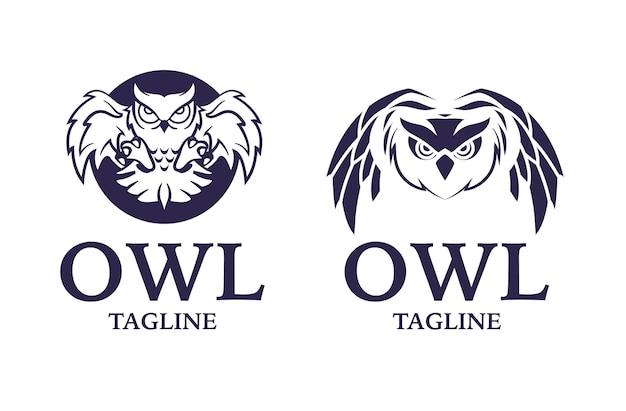 Educação de logotipo de pássaro de coruja design de logotipo de coruja sábia de coruja