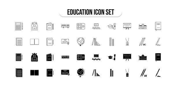 Vetor educação icon set