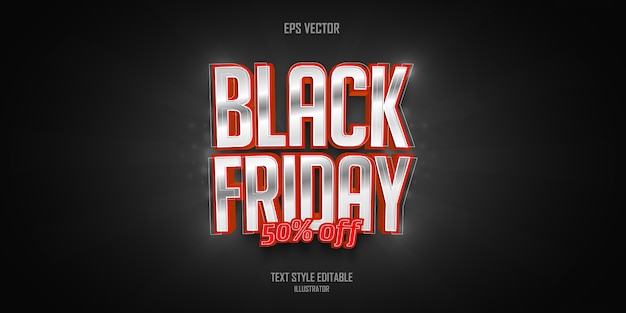 Efeito de estilo de texto Black Friday