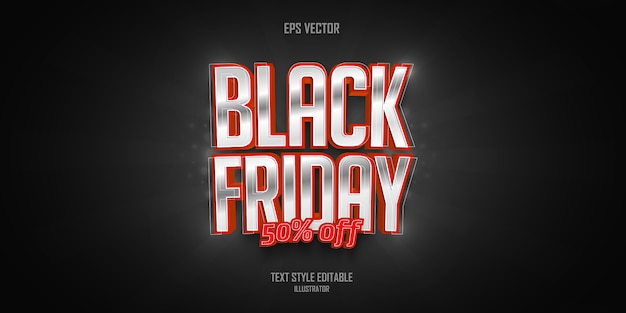 Efeito de estilo de texto black friday