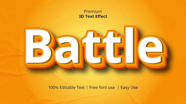 Efeito de estilo de texto brilhante futurista editável de batalha vetor premium