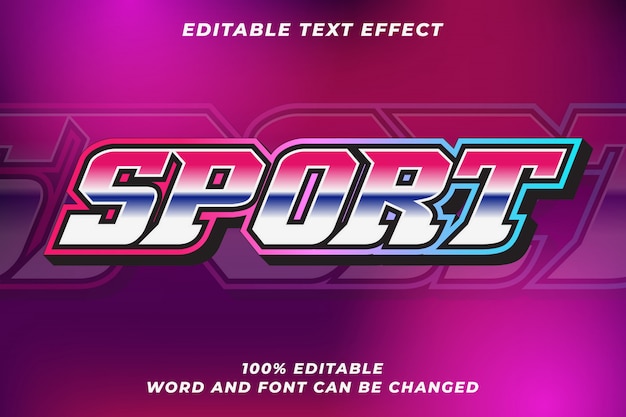 Efeito de estilo de texto de esporte