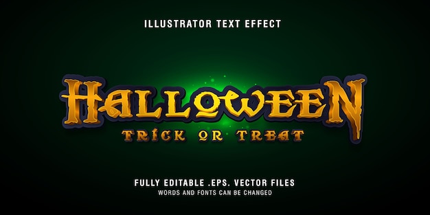 Efeito de estilo de texto de halloween, editável