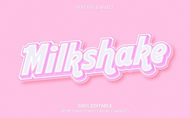 Efeito de estilo de texto de milk-shake