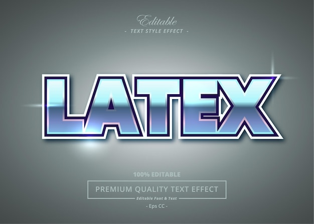 EFEITO DE ESTILO DE TEXTO DE VETOR DE LÁTEX