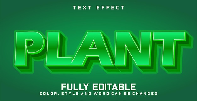 Efeito de Estilo de Texto Editável de Planta