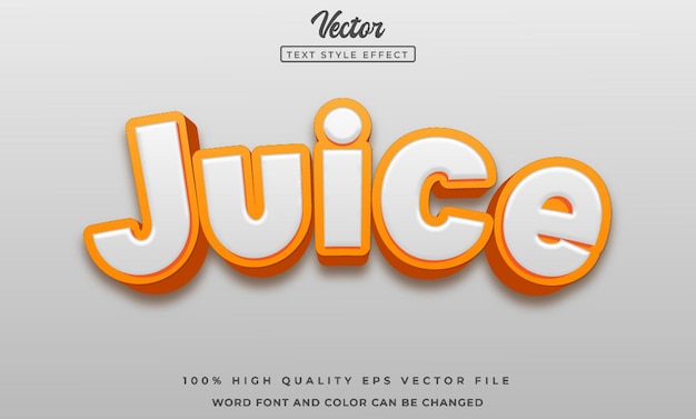 Efeito de estilo de texto editável de suco