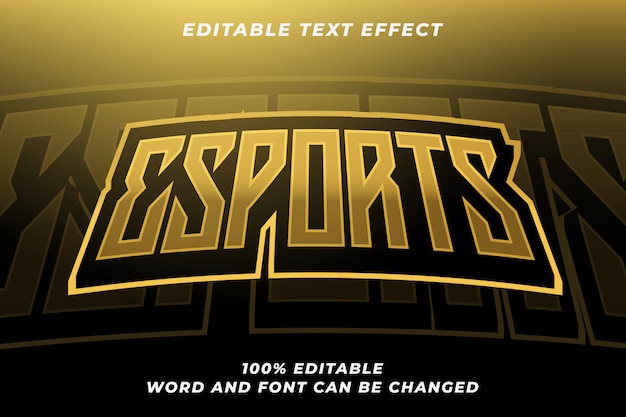 Vetor efeito de estilo de texto esport 6