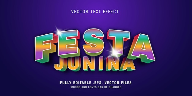 Efeito de estilo de texto festa junina