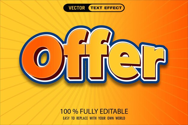 Efeito de estilo de texto OFFER