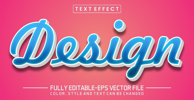 Vetor efeito de estilo editável de texto de design