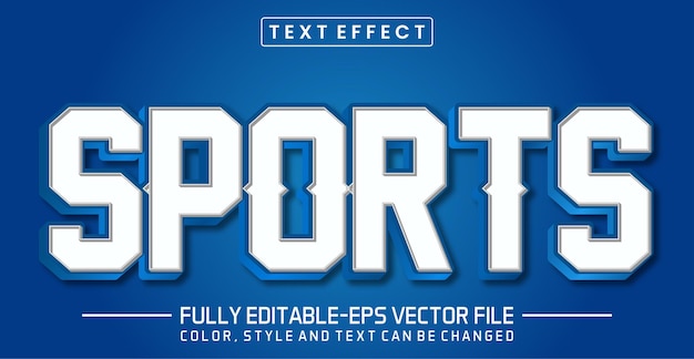 Efeito de estilo editável de texto desportivo