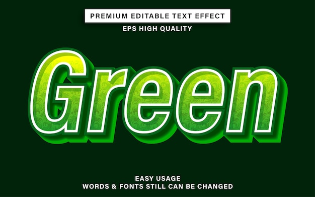 Efeito de fonte editável - verde