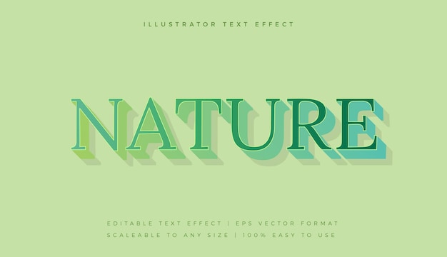 Efeito de fonte green nature fresh text style