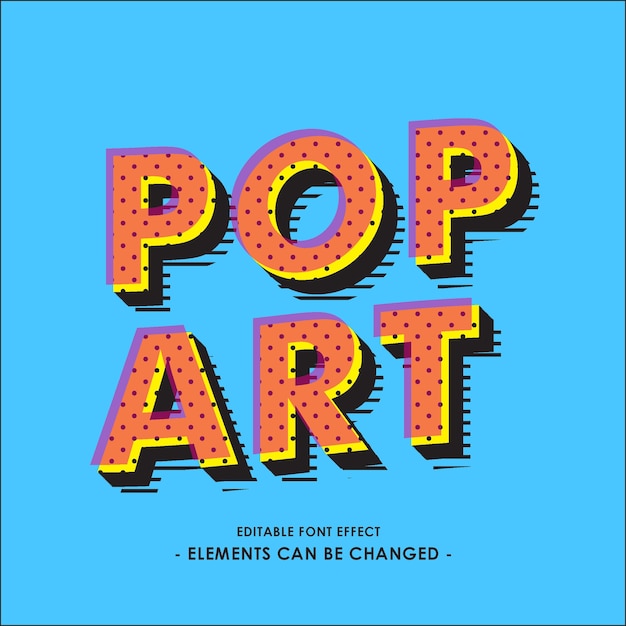 Efeito de fonte pop art
