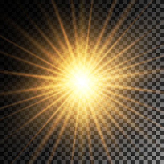 Efeito de luz brilhante, explosão, brilho, faísca, flash do sol.