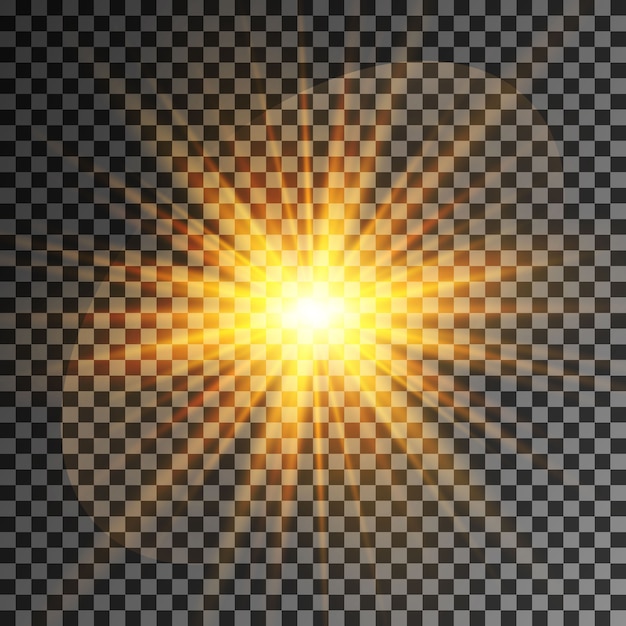 Efeito de luz brilhante, explosão, brilho, faísca, flash do sol.