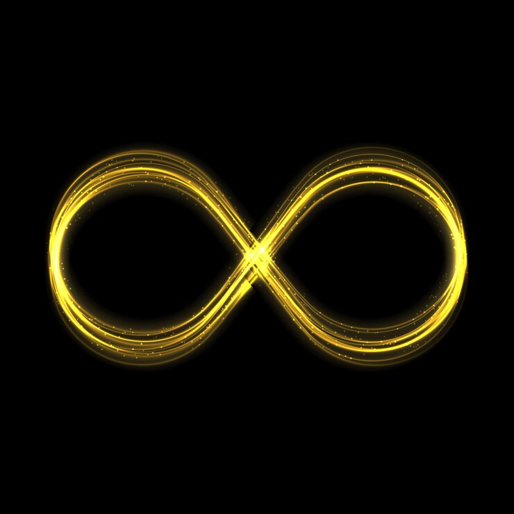Vetor efeito de luz de brilho infinito dourado estrelas rajadas com brilhos isola