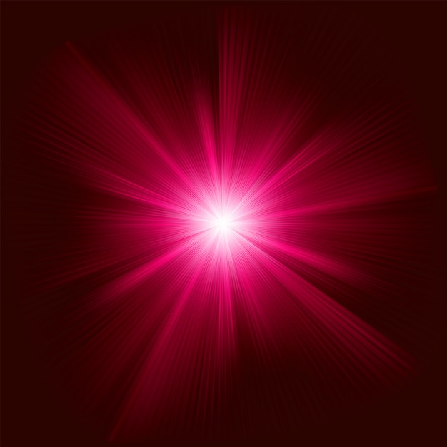 Efeito de luz de feixe de explosão abstrato vermelho