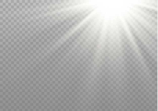 efeito de luz de flash de lente especial de luz solar transparente.