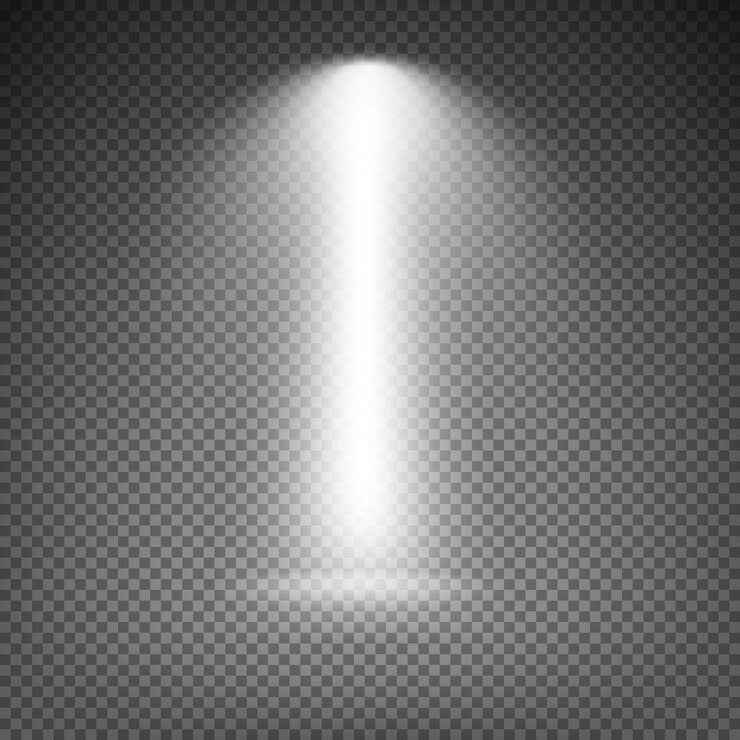 Vetor efeito de luz em fundo transparente