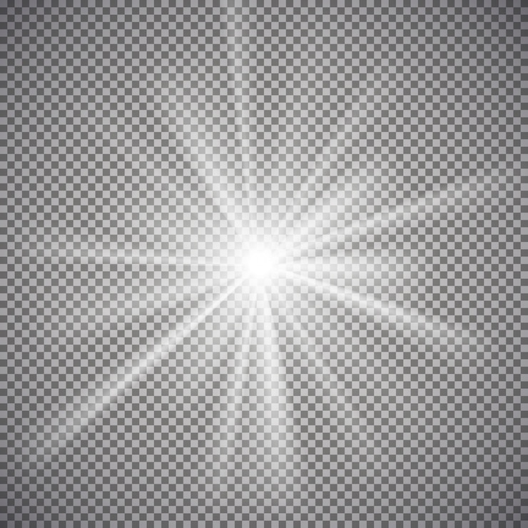 Vetor efeito de luz em transparente. conceito gráfico para o seu design