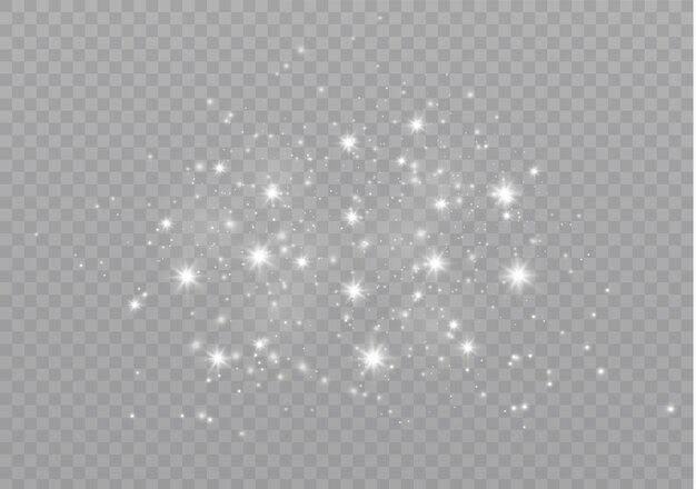 Efeito de luz especial Sparks glitter. Partículas de poeira mágica cintilantes.