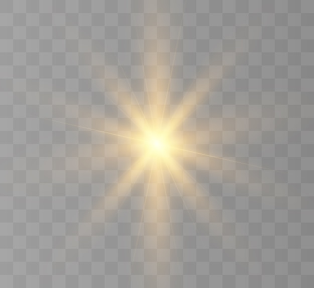Efeito de luz para fundos e ilustrações sol brilhante estrela nova