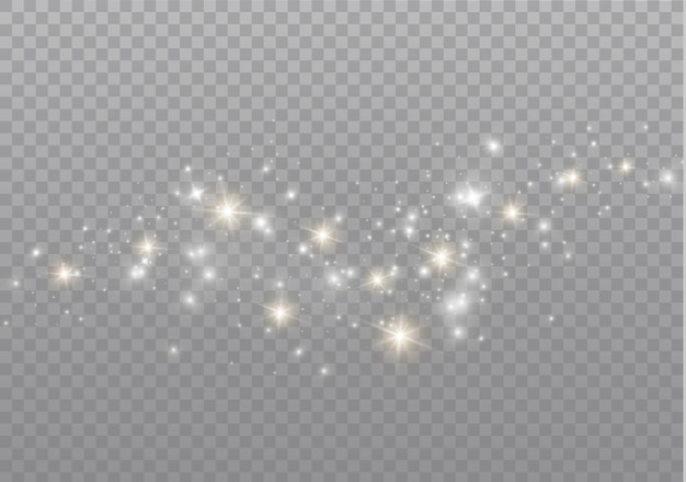 efeito de luz. Partículas de poeira mágica cintilantes