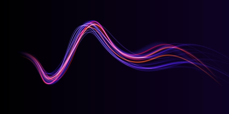 Vetor efeito de luz redemoinho de brilho linhas rotacionais abstratas elemento de poder luminous sci fi luzes neon brilhantes arena mágica efeito trilha redemoinho elipse dinâmica de cena de brilho