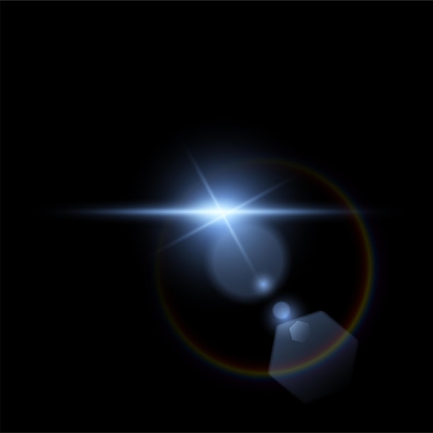 Efeito de luz vetorial azul metálico de luxo