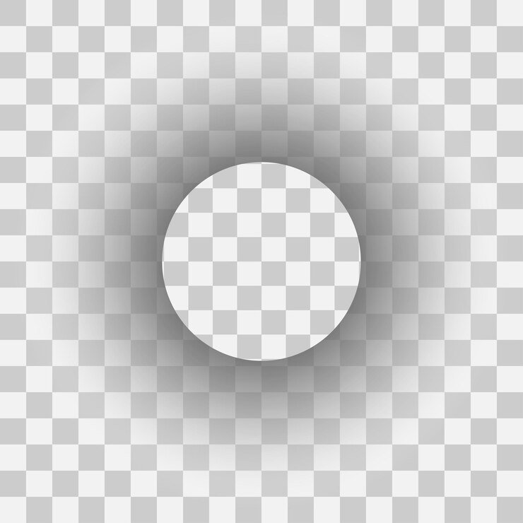 Vetor efeito de modelo de rótulo de sombra de sombra de círculo transparente realista