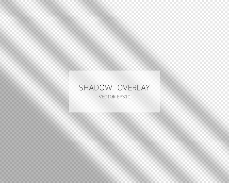 Vetor efeito de sobreposição de sombra. sombras naturais da ilustração isolada janela.