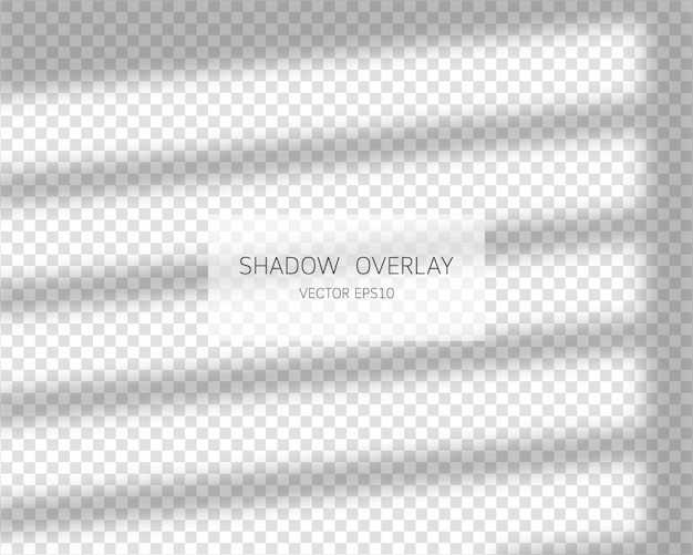 Efeito de sobreposição de sombra. sombras naturais da ilustração isolada janela.