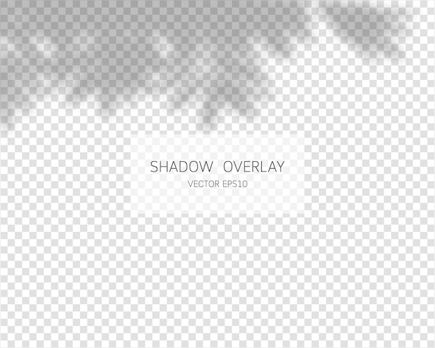 Efeito de sobreposição de sombra Sombras naturais isoladas em fundo transparente. Ilustração vetorial